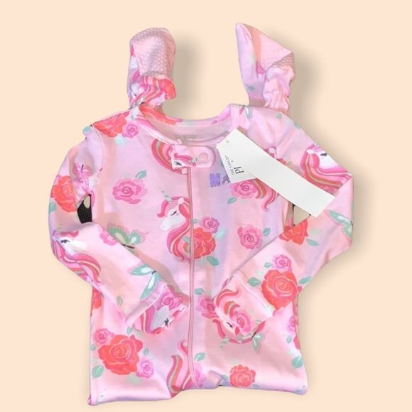 The Children's Place Pajamas Girls Zip Up Footed Pajamas Size 2t